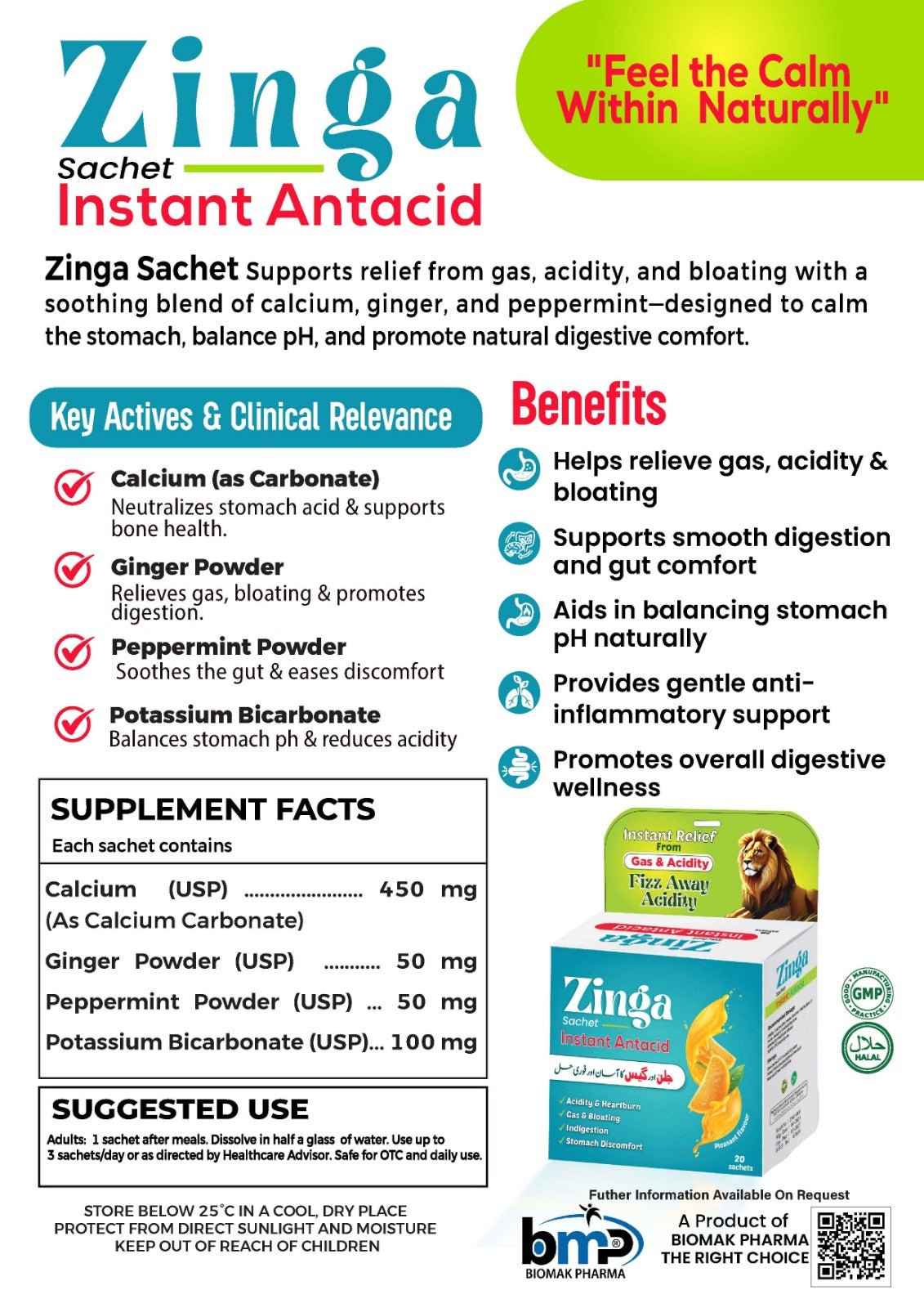 Zinga Sachet - Instant Antacid