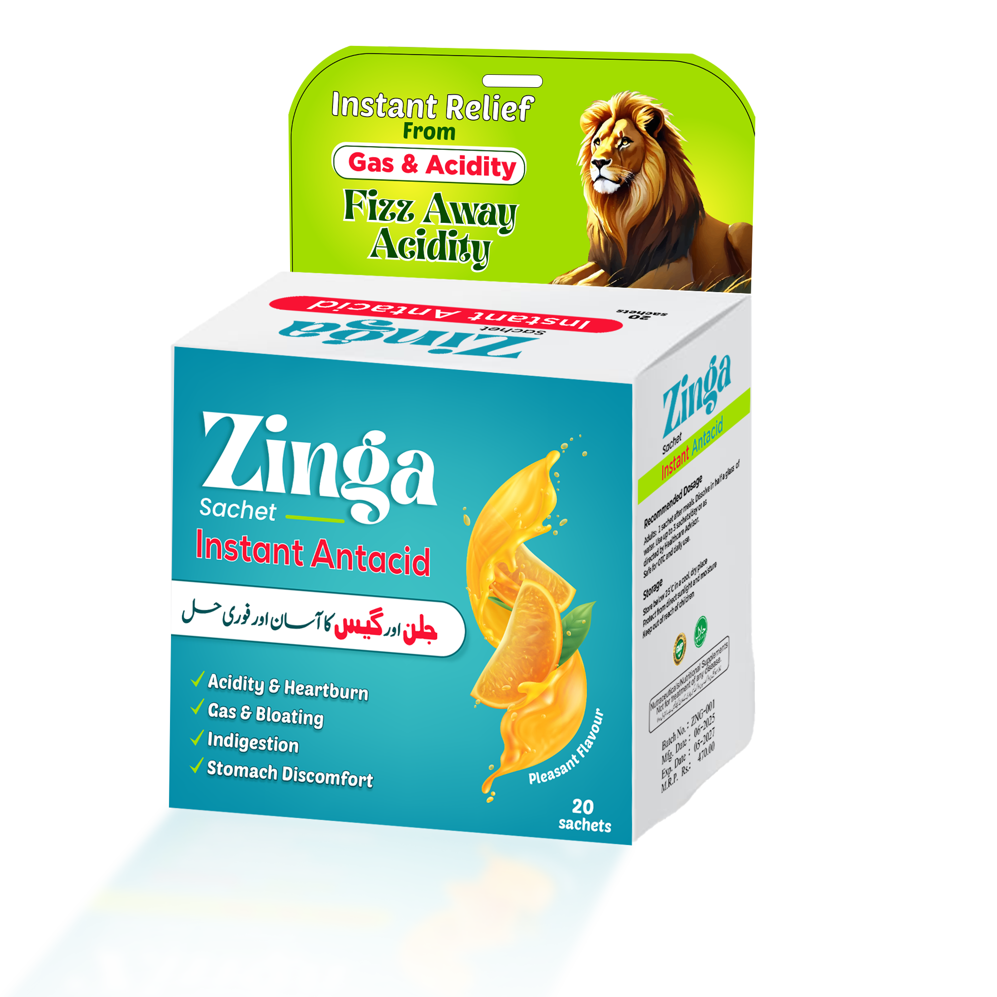 Zinga Sachet - Instant Antacid